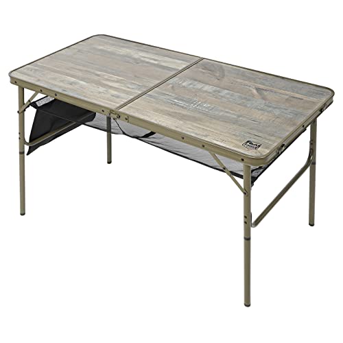 TIMBER RIDGE テーブル アウトドア 折りたたみテーブル 高さ2段階調整可能 120X60cm キャンプ用 ピクニック レジャー アルミ製 ファミリ
