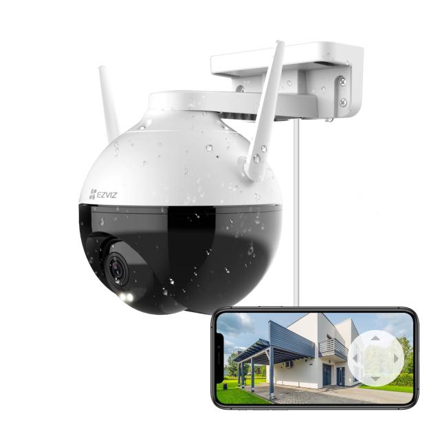 EZVIZ 防犯カメラ 屋外 監視カメラ PTZ 1080P WiFi 360° 広角 パン/チルト スマートカラー暗視 回転機能 IP65防水 AI人物動体検知 スマ