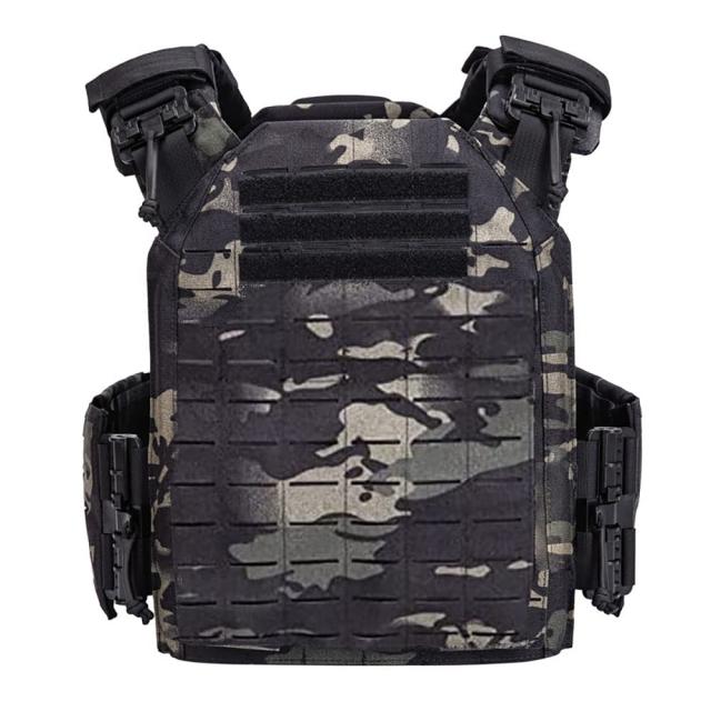 [TWINFALCONS] タクティカルベスト 軽量 プレートキャリア サバイバルベスト MOLLE モール サイズ調整可 1000Dナイロン素材 レーザー切断