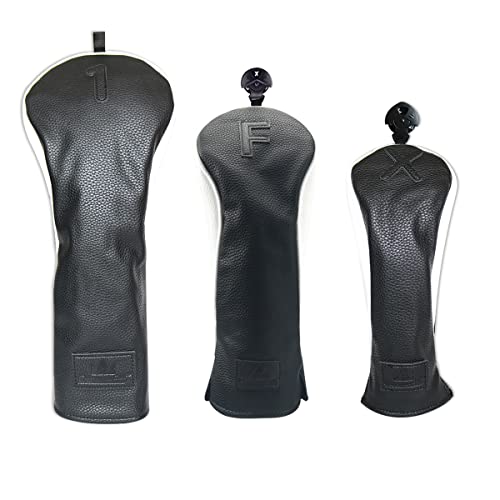 CRAFTSMAN（クラフトマン）ゴルフウッドカバー ヘッドカバー 3個セット（1fx） ゴルフティー6個 ドライバー用・フェアウェイウッド用・ユ