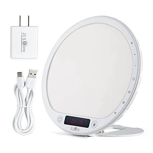 JUXLamp 光目覚まし 時計 ライト 10000 lルクス リフレッシュする 日出