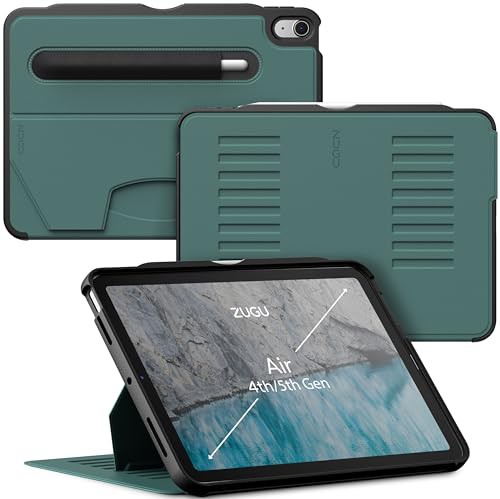 ZUGU iPad Air5 2022 / Air4 2020 ケース 10.9インチ 第5世代 / 第4世代 極薄 落下衝撃保護 8段階スタンド機能 ペンホルダー ワイヤレスの通販は