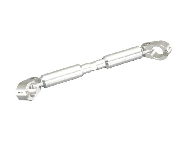 キタコ(KITACO) ハンドルブレース 長さ調整式:約175-225mm アルミ製アルマイト仕上げ 汎用 シルバー 619-9010060