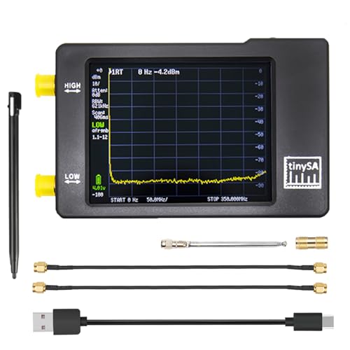 Dearsee TinySAスペクトラムアナライザハンドヘルド 100kHz〜960MHzポータブル2.8インチタッチスクリーン周波数アナライザMF / HF/VHF UHF