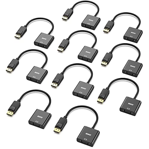 BENFEI 10個 DisplayPort→VGA変換アダプタ(DP - VGA)ディスプレイポートVGA変換アダプタ 6,965円