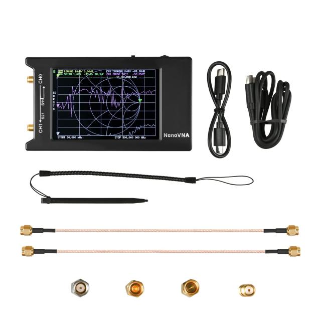 NanoVNA-H4 ベクトルネットワークアナライザー50KHz-1.5GHz アンテナネットワー クアナライザ 4.0インチLCDデジタルディスプレイタッチス