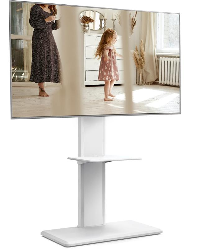 FITUEYES テレビスタンド 32-65インチテレビ対応 壁寄せ テレビ台 キャスター付き 可動タイプ 背面収納付 高さ角度調節可能 耐荷重40kg