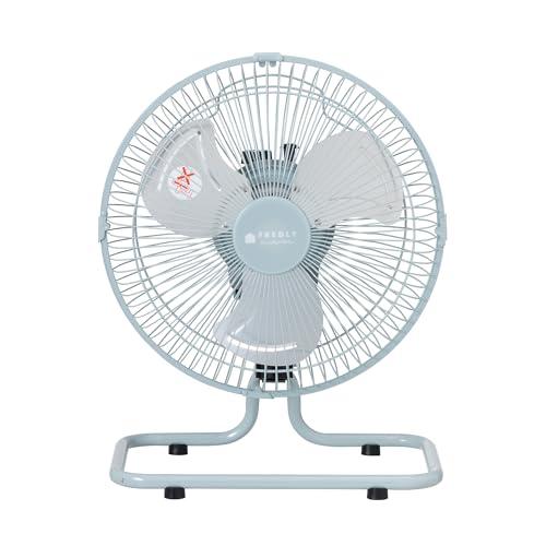 広電 工業扇 据置き型 25cm レトロブルー アルミ羽根 ラウンドムーブ送風 風量3段階 持ち運び簡単 CFF252DMAA