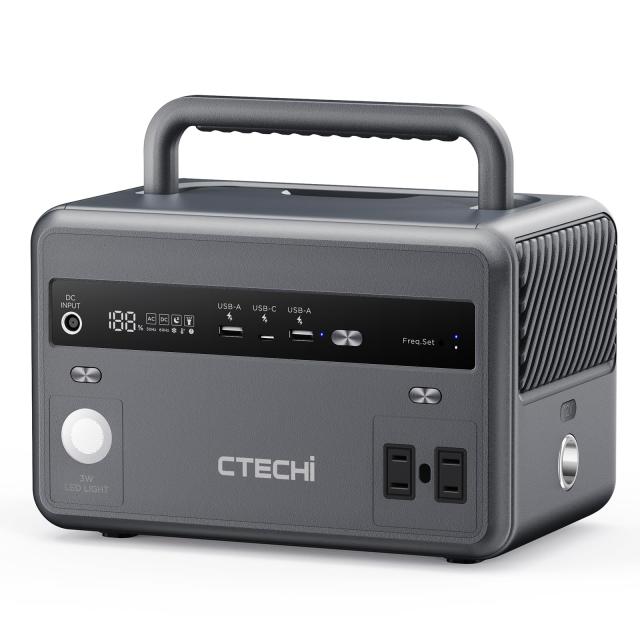 CTECHi ポータブル電源 小型 300W ポータブルバッテリー 大容量 リン酸 