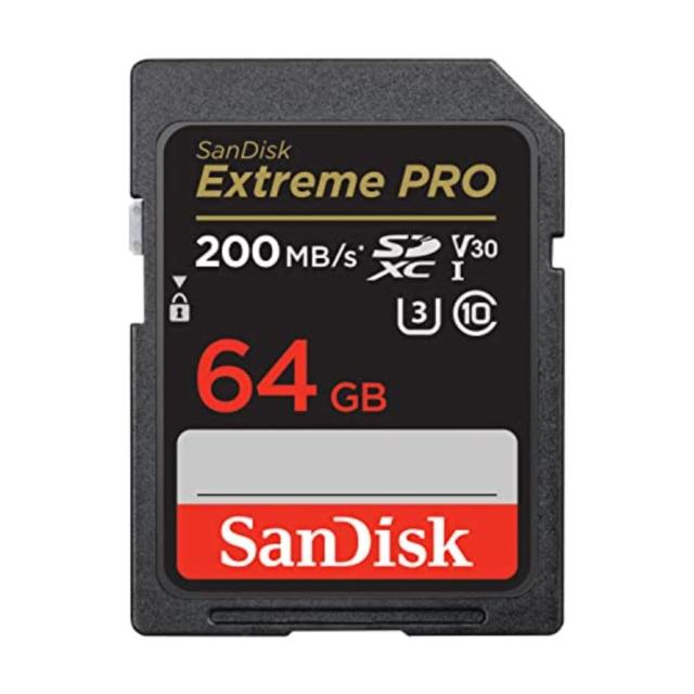 SanDisk 64GB Extreme PRO SDXCカード、SDカード、V30メモリーカード、4K UHD、最大200MB/秒、SanDisk QuickFlowテクノロジー、RescuePro