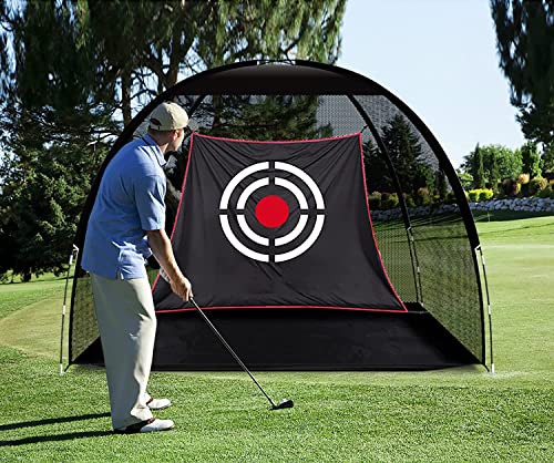 ゴルフネット ゴルフ練習ネット ヒッティング 練習用ゴルフ器具 トレーニング 自宅 ホーム 裏庭ゴルフ 2.1x1.5x0.9m ポータブル キャリー