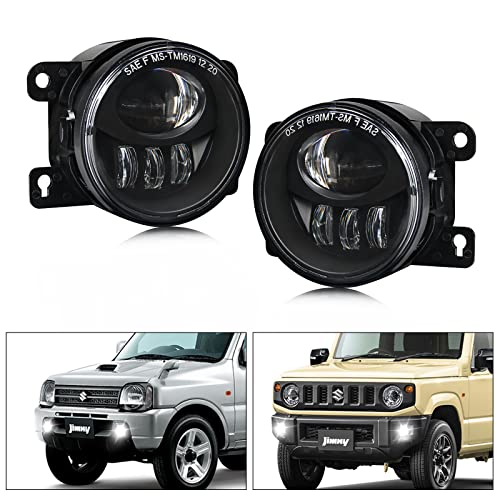 OPPLIGHT ジムニー LED フォグランプ ユニット JB64 ジムニーシエラ JB43W/JB74 用 LEDフォグ 車検対応 明るい カットラインあり ホワイ