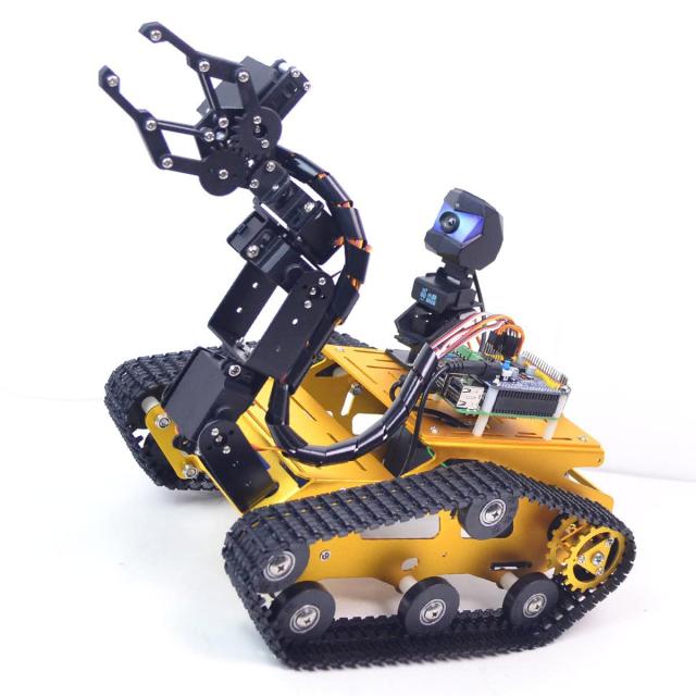 XiaoR GEEK Raspberry Pi スマート WiFi ロボット キット ロボット アーム タンク シャーシ ロボット カー キット 2DOF HD カメラ プログ