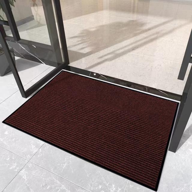 [Bcrio]玄関マット 屋外 大判 室内 滑り止め 業務用 家庭用 吸水 泥落とし エントランスマット オフィス お店(ブラウン90*300)