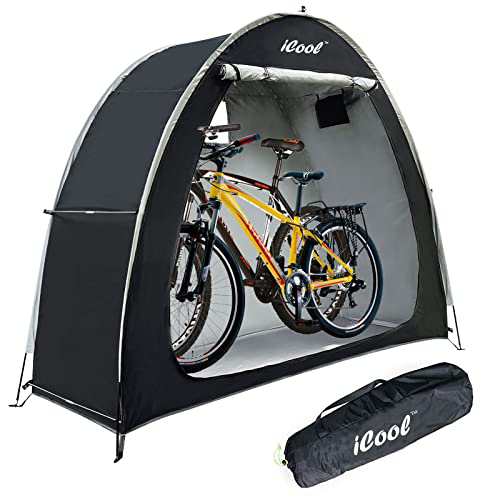 iCool アウトドアバイクカバー 収納小屋テント 210Dオックスフォード 厚手防水生地 屋外アルミ合金ブラケット すっきりしたテント 自転車 6,611円