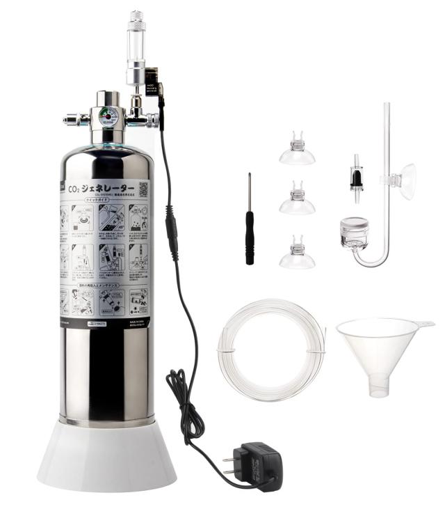 Clscea CO2ジェネレーター 2L フルセット 電磁弁付 Clscea 水槽用化学反応式CO2ジェネレーターシステムキット co2添加装置