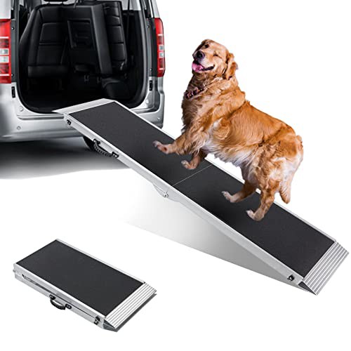 折り畳み アルミ スロープ 犬用， gardhom ペットスロープ 183*38CM 滑り止め 大型犬 関節を保護 アルミブリッジ 荷重180？ 玄関 段差解の通販は 14,944円
