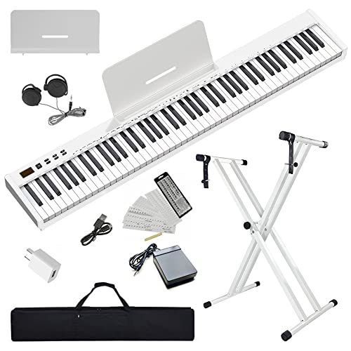 【ピアノスタンドセット】ニコマク NikoMaku 電子ピアノ 88鍵盤 SWAN-S 日本語表記 MIDI対応 コンパクト 軽量 二つステレオスピーカ スリ