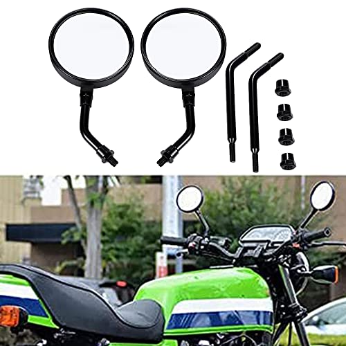 バイク ミラー ショート ロング 10mm 正ネジ ラウンドミラー