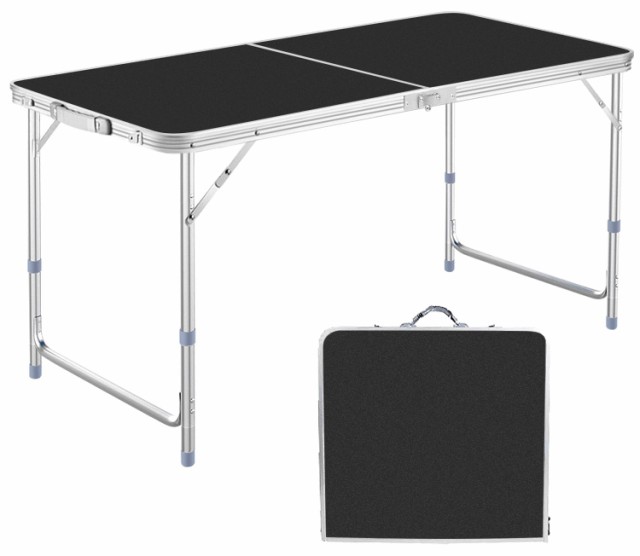 アウトドア 折りたたみ テーブル 120cm 高さ3段階調整可能 自由に高さ調整可能ピクニック レジャー キャンプ用 折畳み コンパクト 収納  の通販はau PAY マーケット - ks-shop2 | au PAY マーケット－通販サイト
