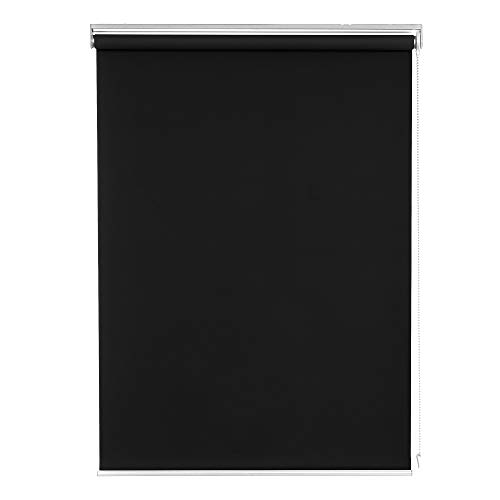Deconovo ロールスクリーン ロールカーテン 幅160cm 丈135cm ブラック 1級遮光 断熱 遮熱 防寒 防音 UVカット 表裏同色の通販は 6,993円