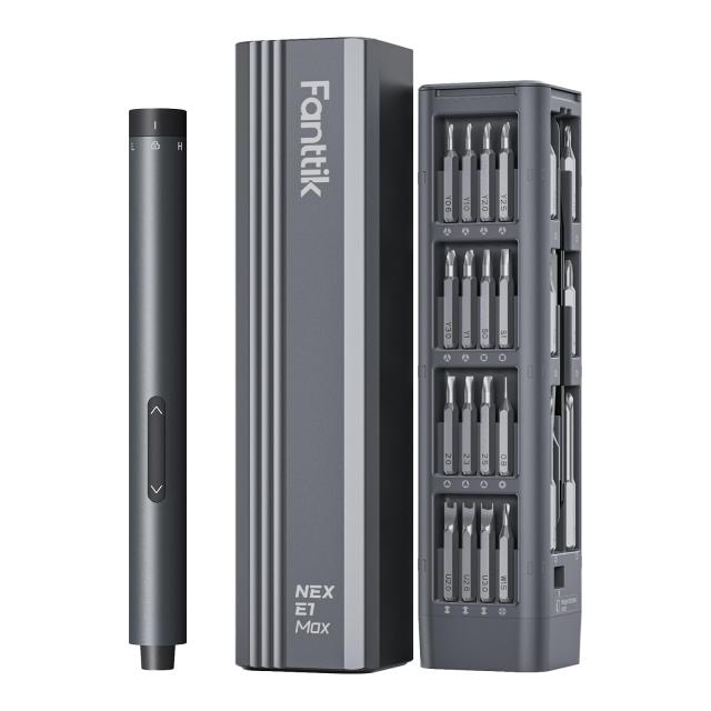 Fanttik E1 Max 電動精密ドライバー 50in1 精密ドライバーセット 3段階トルク 最大3N.m ペン型 ポップアップ専用ケース USB-C 充電式 5/3