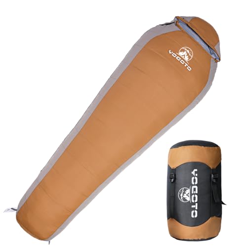 【YOGOTO】 ダウン 寝袋 冬用 マミー型 シュラフ 600FP 高級ダウン 連結可能 撥水 地震対策 避難用 スリーピングバッグ キャンプ アウト