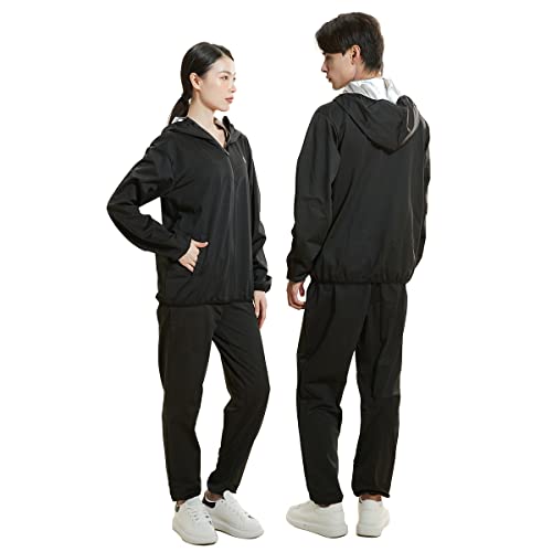 [ＰＡＦＨＬ] サウナスーツ メンズ レディース 大量発汗 洗濯可 上下セット ダイエット 減量用 ランニングウエア スポーツウェア 筋トレ