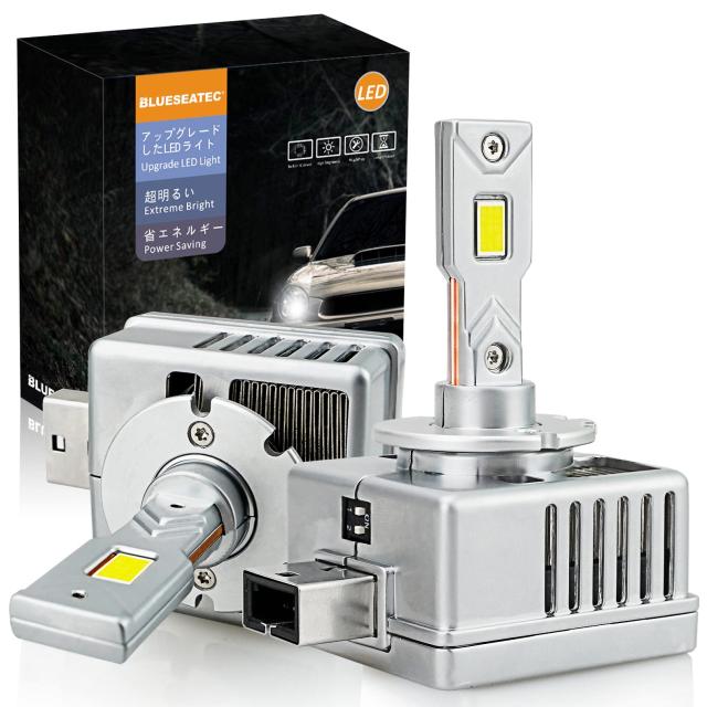 BLUESEATEC【2023新型モデル】D3S D3R LED ヘッドライト 車検対応 ポン付け45W 純正HID用LED化キット バルブ交換タイプ 静音ファン付き 5,724円