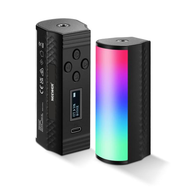 NEEWER Basic 2本スティックライト マグネット式 ハンドヘルドライトワンド 360°フルRGB撮影用ライト LEDビデオライト 2500mAh充電式バ