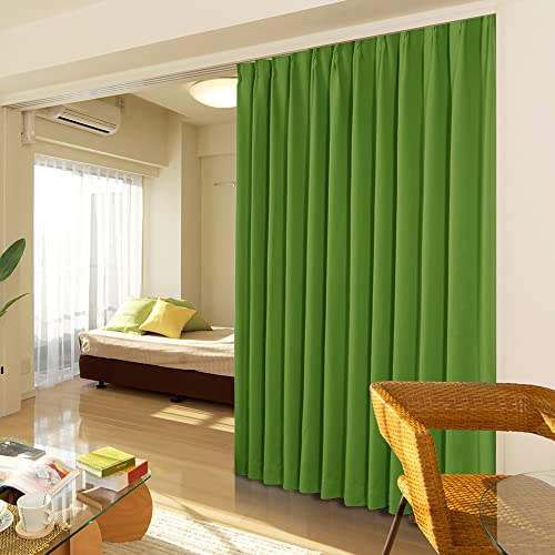Deconovo 1級遮光カーテン 幅200cm丈200cm 2枚入 ドレープカーテン おしゃれ UVカット 断熱 節電対策 昼夜目隠し グリーンの通販は 6,730円