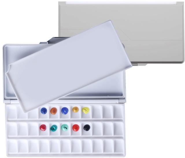 MEEDEN パレット 水彩 絵の具パレット プラスチック製 33穴 気密性高い