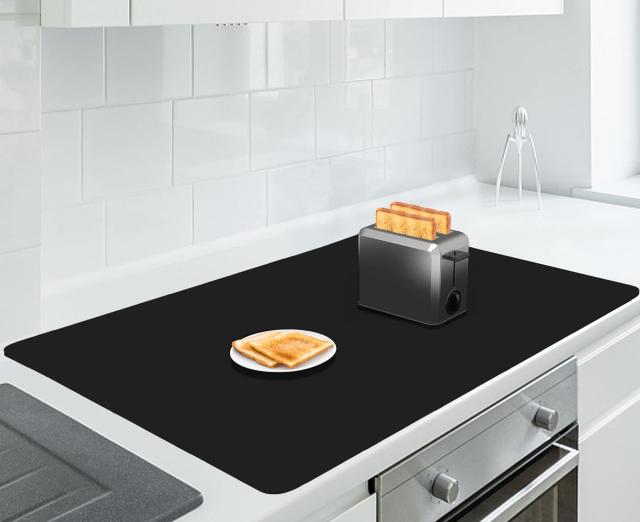 Aechy 調理台保護マット シリコンマット 特大 90×60cm キッチンカウンターマット カット可能 厚さ2mm 滑り止め 耐熱 傷防止 防水 吸音