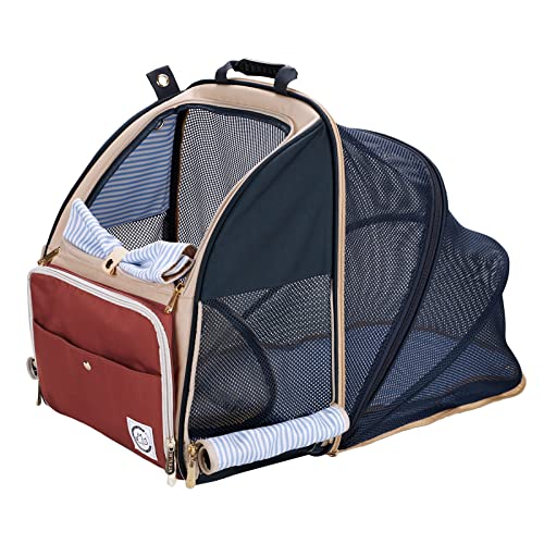 WinSun 猫キャリーリュック 犬 拡張可能 ペットキャリーリュック 折り畳み式 小型犬・中型犬 猫 リュック 持ち運べるペットの広々空間 犬の通販は