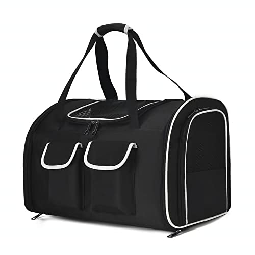 PETCUTE 猫キャリー 犬キャリー うさぎキャリーリュック キャリーケース 手提げ ペットキャリーバッグ 2way フロントポケット 猫二匹入れ