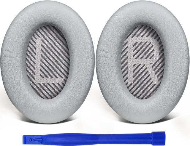 2 Cuscini Auricolari Bianchi Kwmobile Compatibili Con Bose QuietComfort 35, 35II, 25 E 15