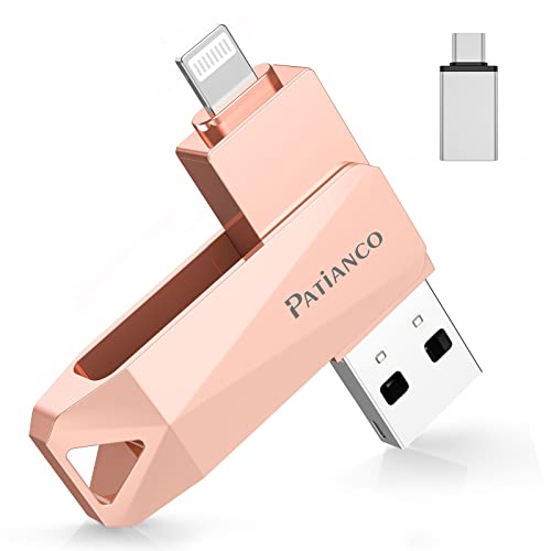 Patianco【MFi認証取得 セキュリティ機能付】iPhone用 USBメモリ 256GB 3in1 外付け usb lightning/USB/Type-C搭載 写真移行 スマホ容量の通販は