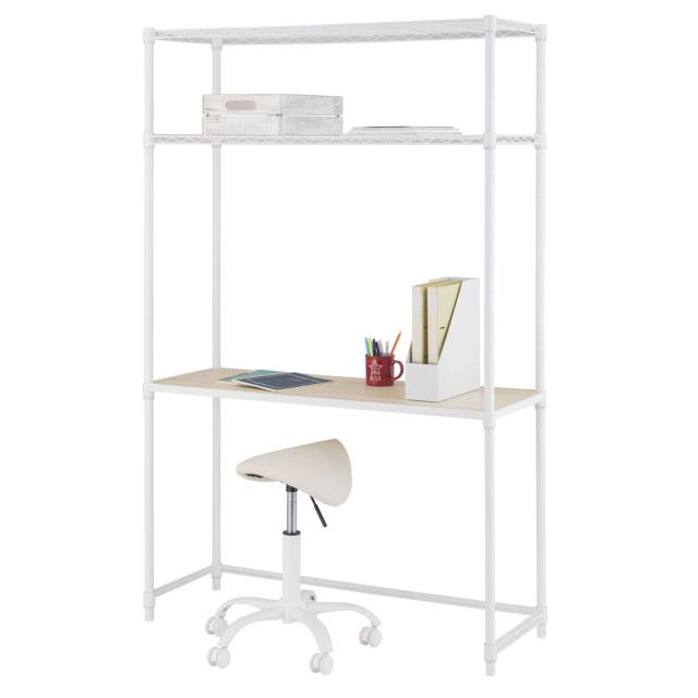 ドウシシャ ルミナス ラテ キッチン収納 ゴミ箱上収納 ホワイト 白 3段  