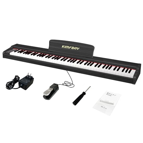 KIMFBAY 電子ピアノ 88鍵盤 木製 電子 ピアノ 88鍵 キーボード ピアノ 88鍵盤 ポータブルピアノ Digital Piano 初心者 子供 MIDI対応 ミ