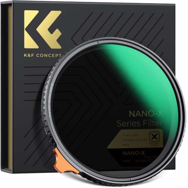 K＆F Concept 82mm 可変NDフィルター ND2-ND32 TRUE COLOR 黄色被り解消可能 両面28層コーティング 光学ガラス 撥水撥油キズ防止 フィルタの通販は