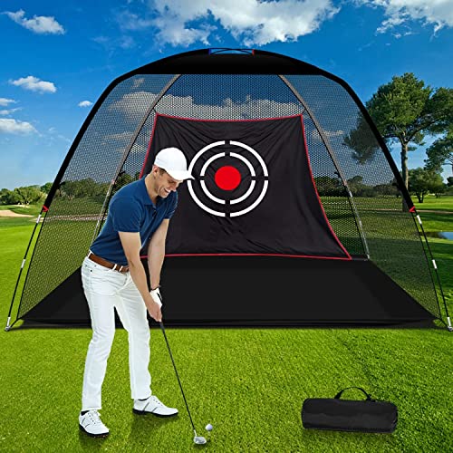 ゴルフネット ゴルフ練習ネット 練習用ゴルフネット ゴルフ 日常練習 3.6×2.0×2.1m ブラック 組み立て式 室内屋外兼用 初心者向き 設置