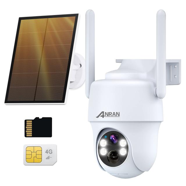 【最新4G防犯カメラ・wifi不要・SIM/SDカード内蔵】ANRAN 4g 防犯カメラ 屋外 ソーラー 電池式 wifi不要 2k画素 監視カメラ 見守りカメラ