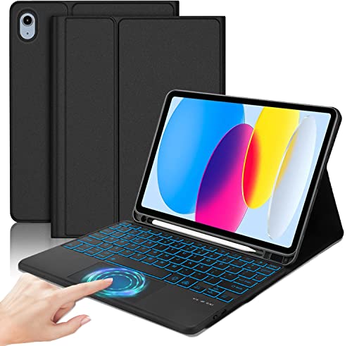[2024年進級版] iPad 第10世代 キーボード ケース 10.9インチ タッチパッド付き 7色バックライト ワイヤレス Bluetooth キーボードカバーの通販は 5,648円