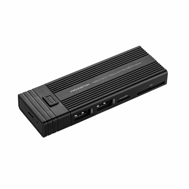 プリンストン 4in1 カードリーダー機能付き M.2 SSDケース（ USB Type-A×2 / microSD×1 / SD×1 / 電源不要 / オートスリープ機能 ） Pの通販は