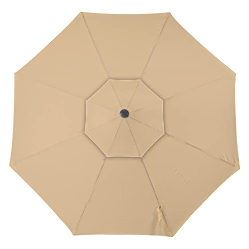 パラソル傘布 パラソル替布 傘キャノピー パラソル 交換用カバー スペアキャノピー 270cm 日除け UVカット 撥水加工 8本骨に適用 ダブルの通販は