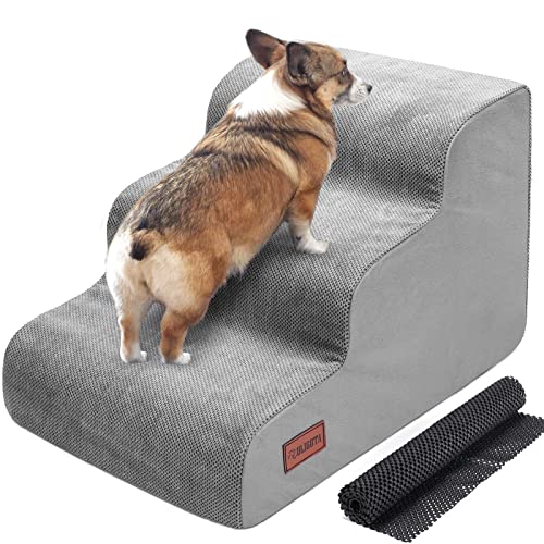 犬用ステップ 3段 ドッグステップ 犬用スロープ 犬用踏み台 犬用階段 小型犬 室内犬 高齢犬 滑り止めマット付き カバー取り外し 洗える の通販は 5,533円
