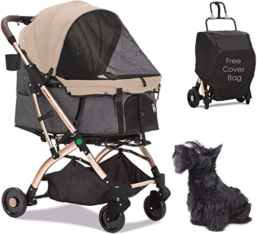 Totoro ball ペットカート 犬 バギー 4輪 犬用カート 小型犬 中型犬 猫 多頭 ペットキャリーカート ワンタッチ折り畳み コンパクト收？ 自