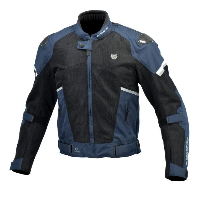 [KOMINE] バイク用 JK-1573 プロテクトカーボンメッシュジャケット 07-1573 メンズ Navy Black L