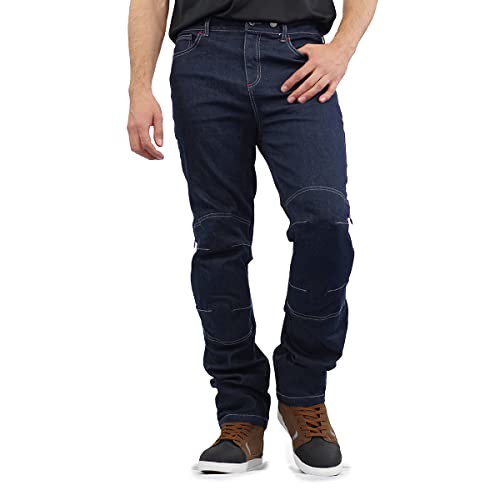 [KOMINE] バイク用 WJ-7543R CMAXプロテクトクールドライジーンズ 07-7543 メンズ Deep Indigo 3XLの通販は