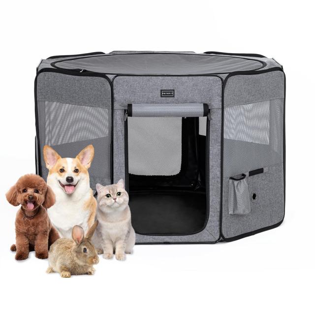 PETSFIT 犬サークル 猫の分娩室 プレイサークル 八角形 ペットサークル